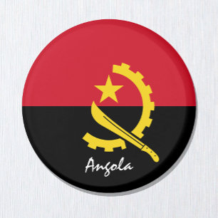 Imán Bandera de Angola y africana - hinchas de viajes y