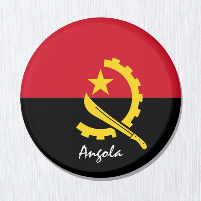 Imán Bandera de Angola y africana - hinchas de viajes y (Subido por el creador)