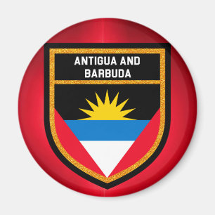 Imán Bandera de Antigua y de Barbuda