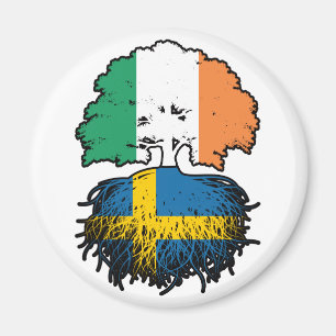 Imán Bandera de árboles sueca de Irlanda irlandesa