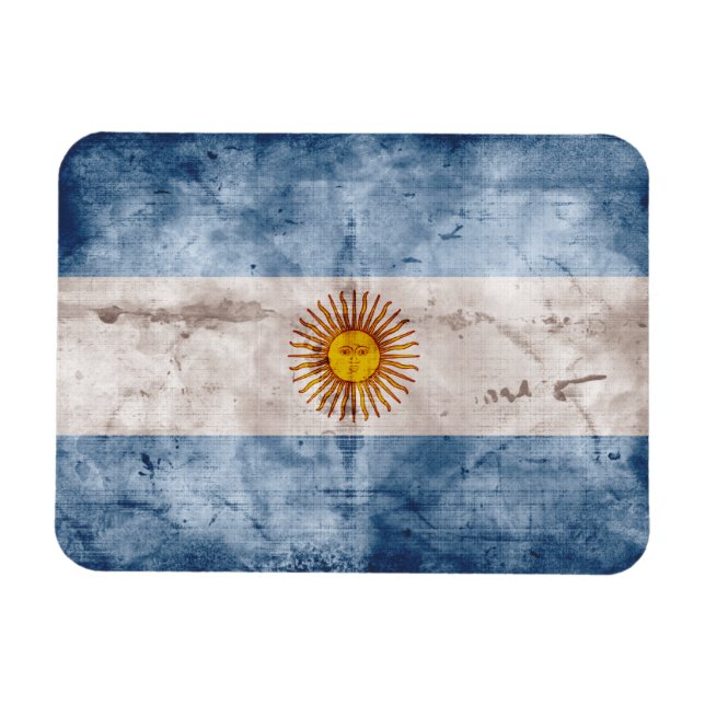 Imán Bandera de Argentina, con el tiempo muerto (Horizontal)