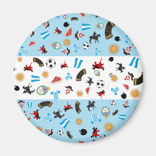 Imán Bandera de Argentinas con los artículos famosos