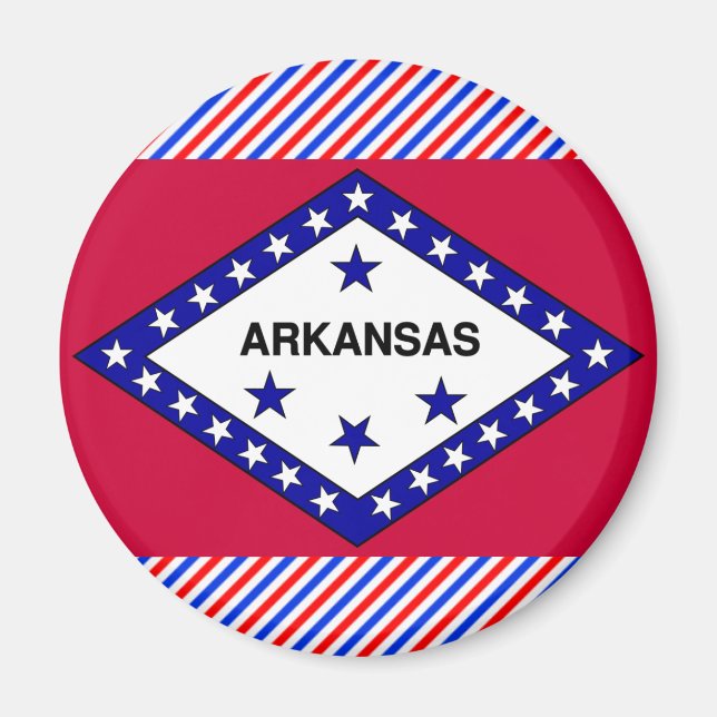 Imán Bandera de Arkansas (Frente)