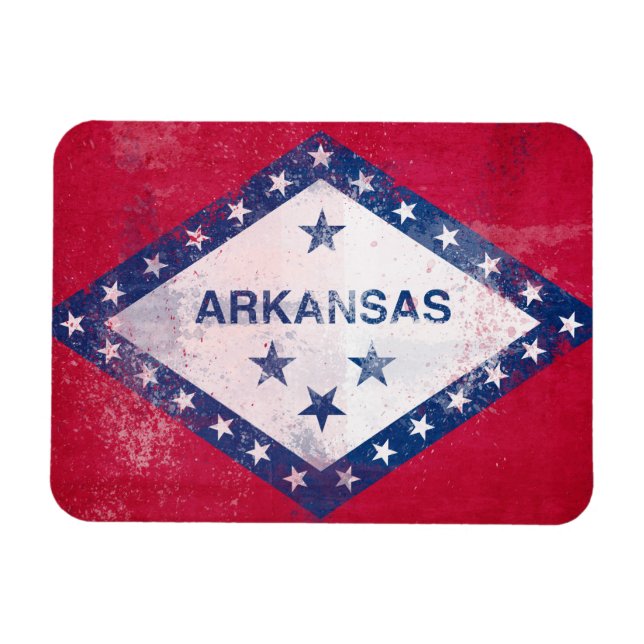 Imán Bandera de Arkansas con problemas (Horizontal)