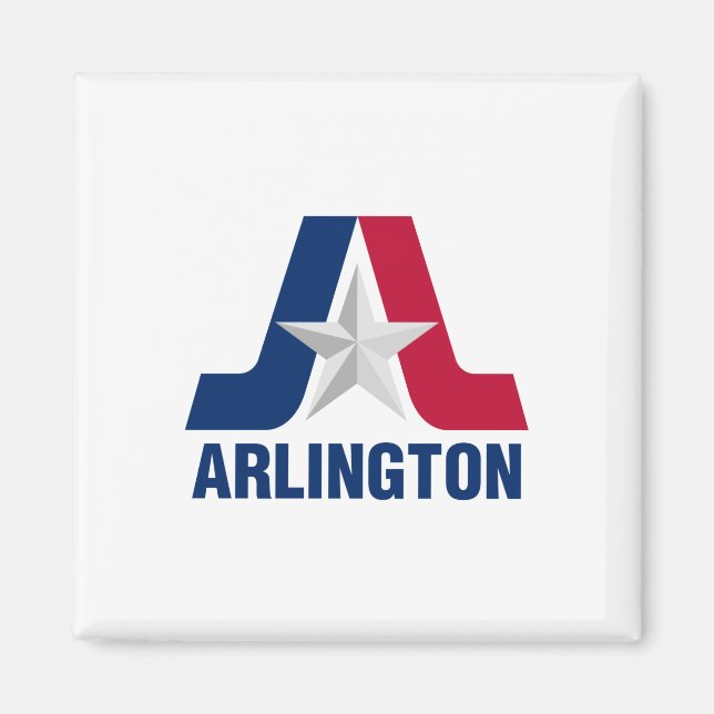 Imán Bandera de Arlington, Texas Magnet (Frente)