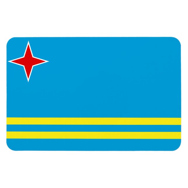 Imán Bandera de Aruba (Horizontal)