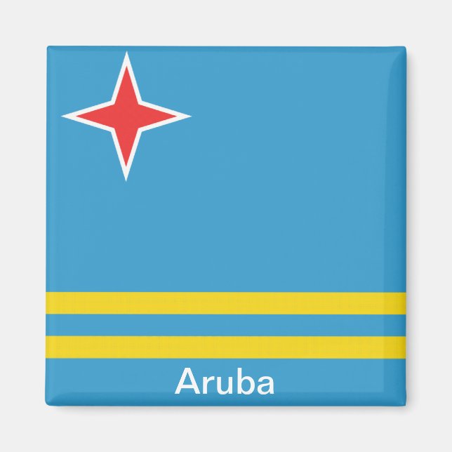 Imán Bandera de Aruba (Frente)