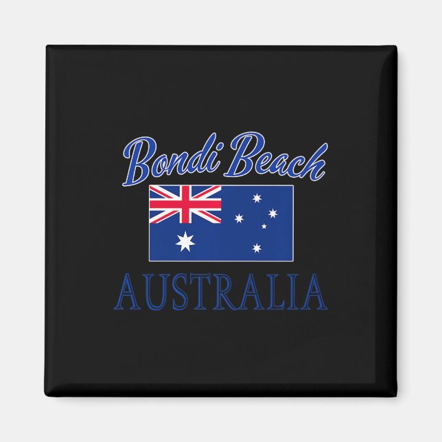 Imán Bandera de Australia de Bondi Beach (Frente)