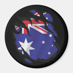 Imán Bandera de Australia Desgarrada