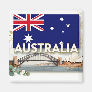 Imán Bandera de AUSTRALIA Premium Patrimonio Costero