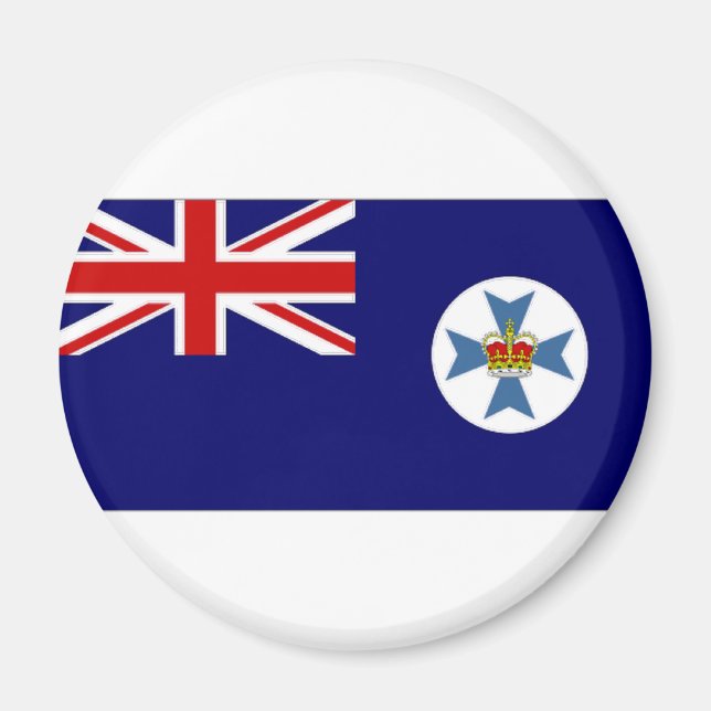 Imán Bandera de Australia Queensland (Frente)