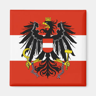 Imán Bandera de Austria con escudo de armas