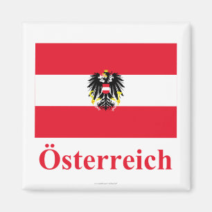 Imán Bandera de Austria con nombre en alemán
