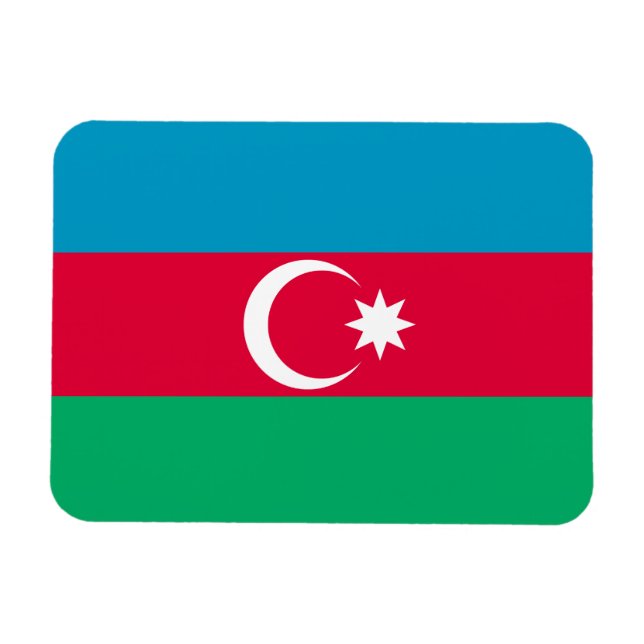 Imán Bandera de Azerbaiyán Patriótica (Horizontal)