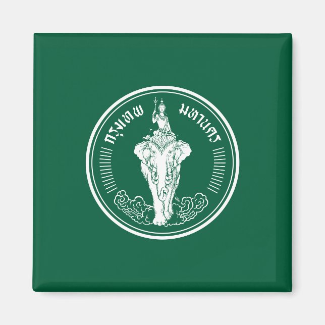 Imán Bandera de Bangkok (ciudad capital de Tailandia) (Frente)