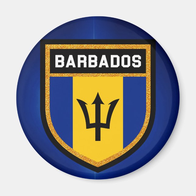 Imán Bandera de Barbados (Frente)