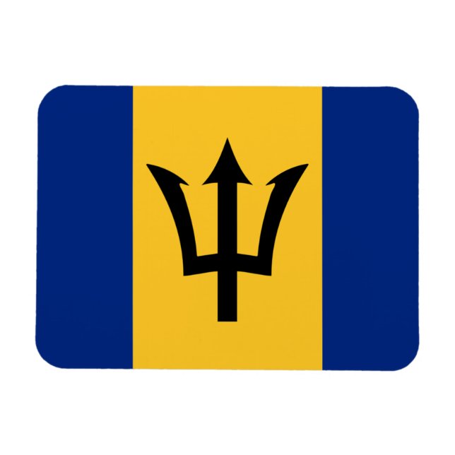 Imán Bandera de Barbados (Horizontal)