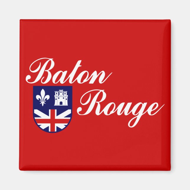 Imán Bandera de Baton Rouge (Luisiana) (Frente)
