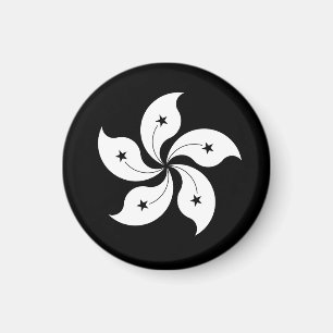 Imán bandera de Bauhinia negra