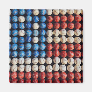Imán Bandera de Béisbol Americana