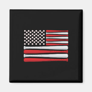 Imán Bandera de béisbol estadounidense Clic - Bandera v