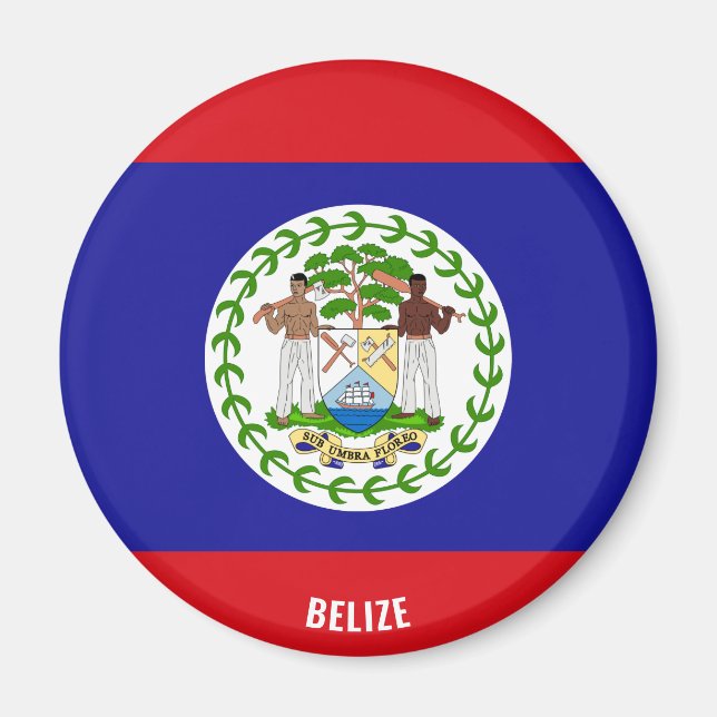 Imán Bandera de Belice encantadora patriótica (Frente)