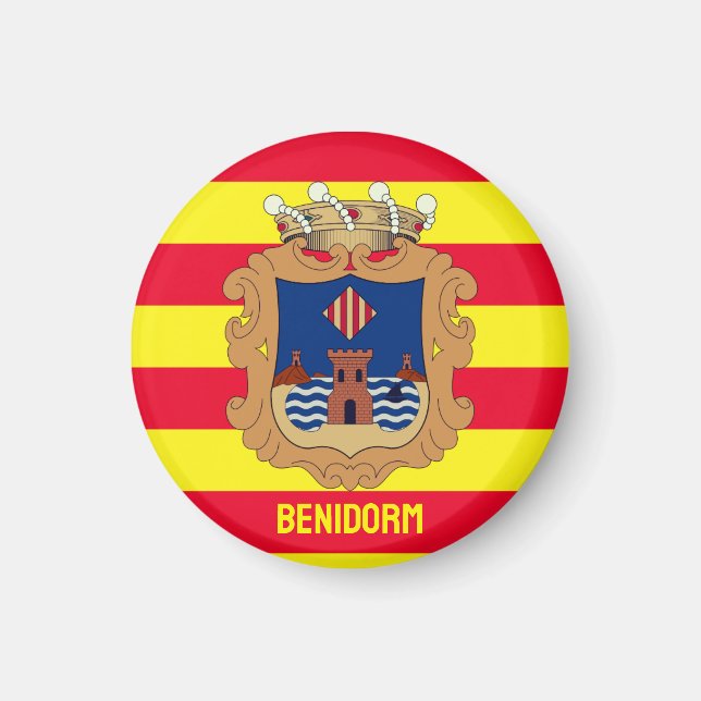 Imán Bandera de Benidorm - Comunidad Valenciana (ESP) (Frente)