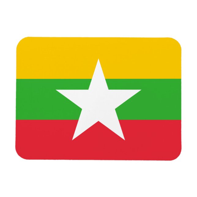 Imán Bandera de Birmania/Myanmar (Horizontal)
