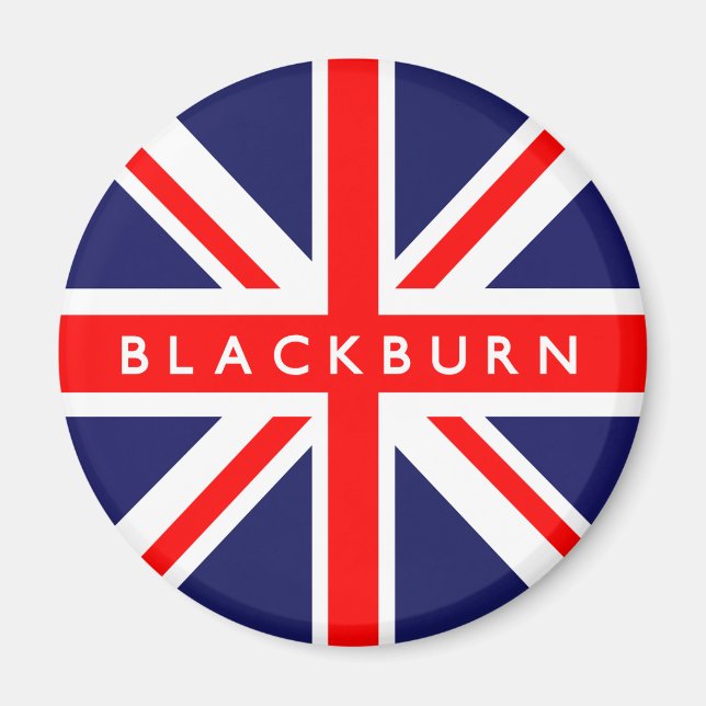 Imán Bandera de Blackburn en el Reino Unido (Frente)