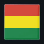 Imán Bandera de Bolivia (Bolivia)<br><div class="desc">Productos de bandera mundial de personalizable - Por favor,  no dude en añadir su propio texto.</div>