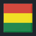 Imán Bandera de Bolivia (Bolivia)<br><div class="desc">Productos de bandera mundial de personalizable - Por favor,  no dude en añadir su propio texto.</div>