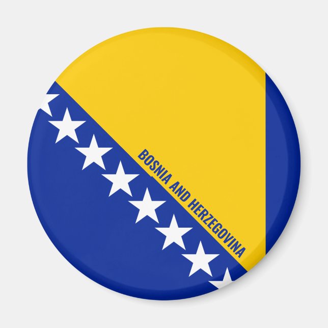 Imán Bandera de Bosnia y Herzegovina encantadora patrió (Frente)
