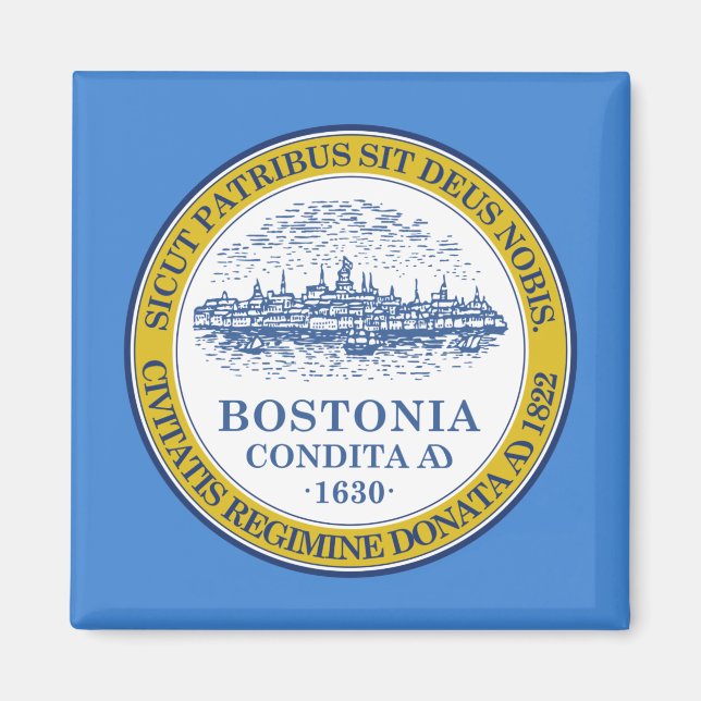 Imán Bandera de Boston (Massachusetts) (Frente)