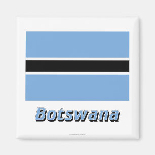 Imán Bandera de Botswana con nombre