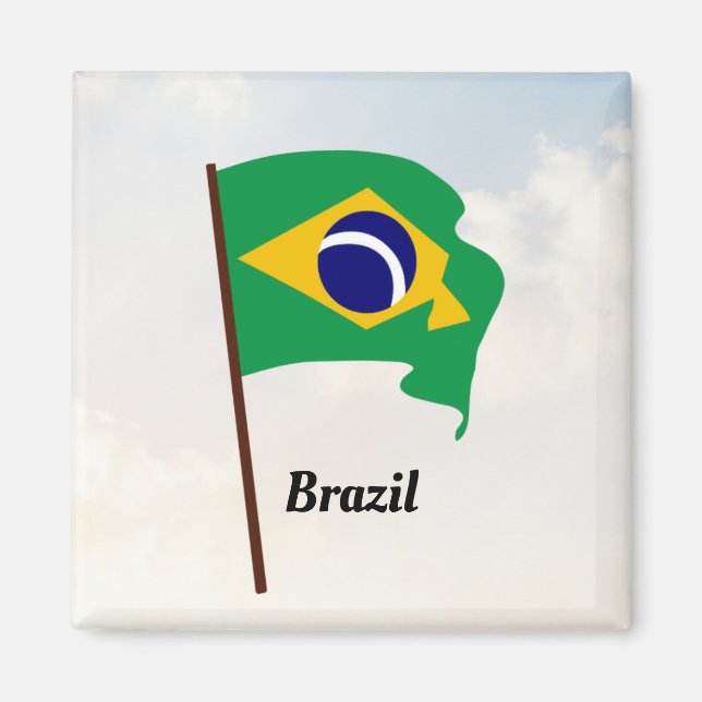 Imán Bandera de Brasil (Frente)