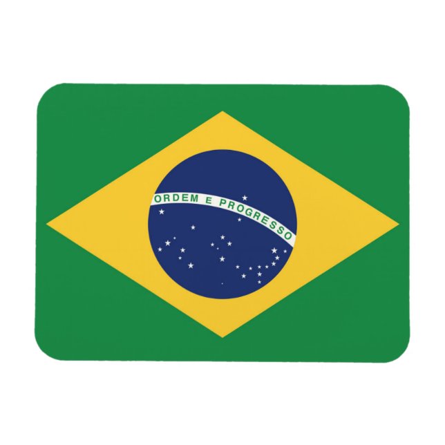 Imán Bandera de Brasil (Horizontal)