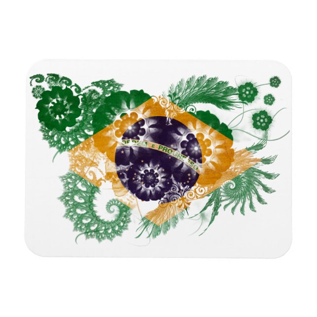Imán Bandera de Brasil (Horizontal)