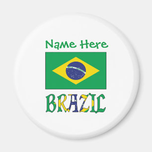 Imán Bandera de Brasil Personalizada