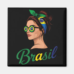 Imán Bandera de Brasil Raíces Brasileñas Orgullo Brasil