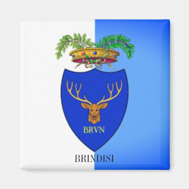 Imán Bandera de Brindisi (Italia) (Frente)