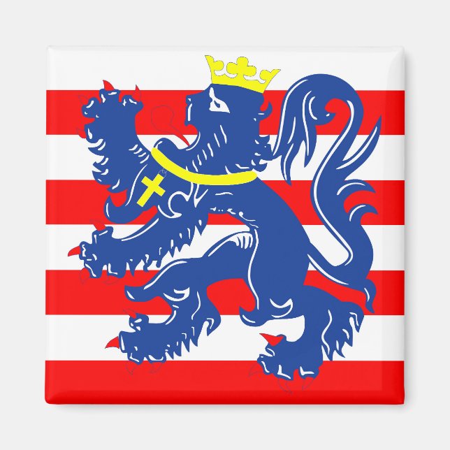 Imán Bandera de Brujas símbolo de Bélgica (Frente)