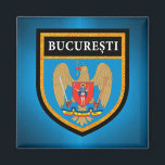 Imán Bandera de Bucarest<br><div class="desc">Bandera de Bucarest</div>