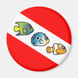 Imán Bandera de buceo adorable