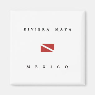 Imán Bandera de buceo Riviera Maya México