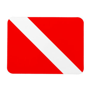 Imán Bandera de buceo Scuba Buceador abajo