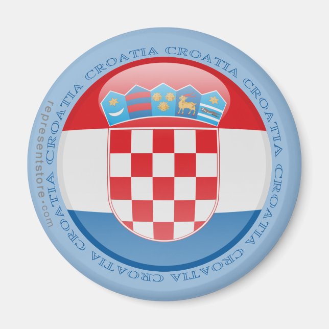 Imán Bandera de burbujas de Croacia (Frente)