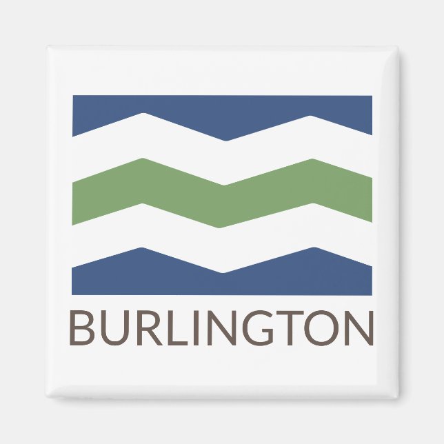 Imán Bandera de Burlington, Vermont (Frente)