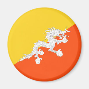 Imán Bandera de Bután (Bután) (dragón trueno)