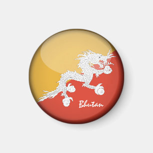 Imán Bandera de Bután y Bután - viaje /Himalayas