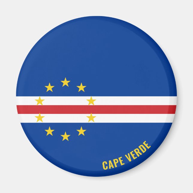 Imán Bandera de Cabo Verde Encanta patriótico (Frente)